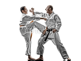 Fototapety karate men teenager student fighters fighting