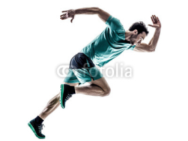Fototapety man runner jogger running  isolated