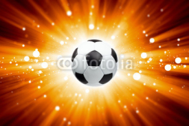 Obrazy i plakaty Soccer ball, spotlights