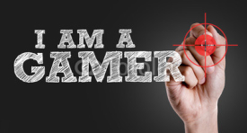 Obrazy i plakaty Hand writing the text: I Am a Gamer