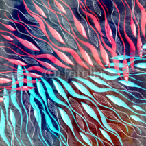 Fototapety Watercolor multicolored abstract elements