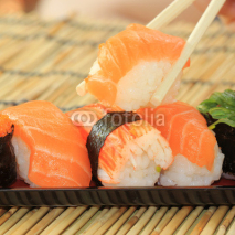 Naklejki sushi in the tray