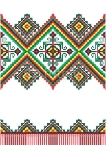 Obrazy i plakaty embroidered good like handmade cross-stitch Ukraine pattern