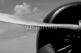 Naklejki Aircraft Propeller Black and White