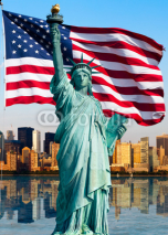 Fototapety New York skyline, statue de la liberté