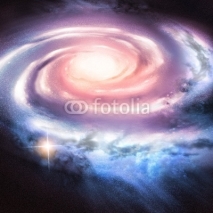 Naklejki Light Years Away - Distant spiral galaxy.