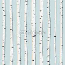 Naklejki Vector seamless background of trunks birches.