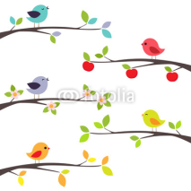 Naklejki Birds on branches