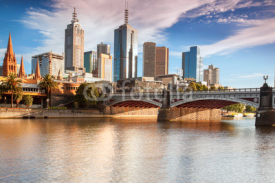Naklejki Melbourne skyline from Southbank