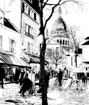 Fototapety Montmartre in winter