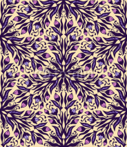 Naklejki Floral hand-drawn seamless pattern.