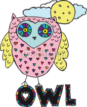Naklejki drawing of an owl. vector illustration