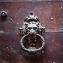 Naklejki Antique door knocker, Tuscany, Italy