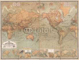 Fototapety vintage map