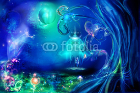 Fototapety A glade is in the magic forest