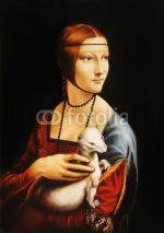 Obrazy i plakaty My own reproduction of painting Lady with an Ermine by Leonardo da Vinci. Graphic effect.