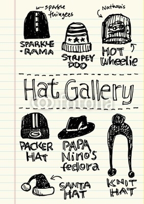 Hand Drawn of Hat Gallery