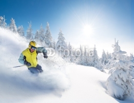 Fototapety skier in mountains