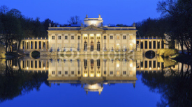 Fototapety Royal Palace on the Water in Lazienki Park at night,Warsaw