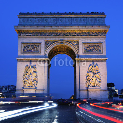 Arc de Triomphe by night square
