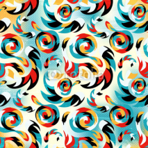 Naklejki seamless pattern of graffiti on a bright colored background abstraction