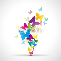 Naklejki Abstract butterflies background # Vector