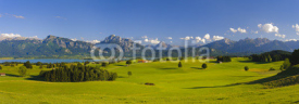 Fototapety panorama landscape in Bavaria with alps mountains