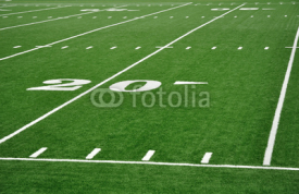 Fototapety Twenty Yard Line on American Football Field