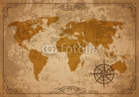 Fototapety Old Map. Vector Paper texture