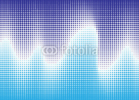 Obrazy i plakaty Abstract halftone wave in blue. Vector background