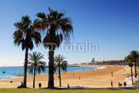 Naklejki Barcelona beach spain