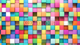 Obrazy i plakaty Abstract background of multi-colored cubes