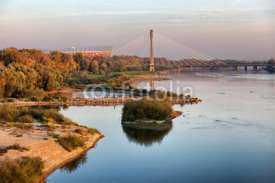 Naklejki Vistula River in Warsaw