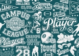 Obrazy i plakaty American football seamless pattern