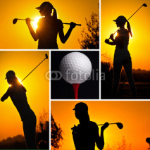 Naklejki Golf concept collage