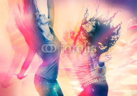 Naklejki arty picture of dancing girls / disco disco 07