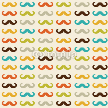 Fototapety Seamless pattern with mustache