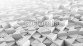Naklejki White extruded triangles abstract 3D render