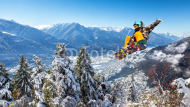 Fototapety A jump in Valtellina - Italy