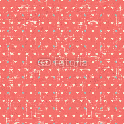 Seamless retro pattern of Valentine's hearts.