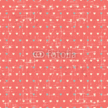 Fototapety Seamless retro pattern of Valentine's hearts.