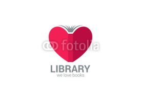 Obrazy i plakaty Book Store vector logo design. Creative library concept