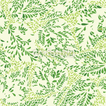 Obrazy i plakaty Floral pattern Leaves textured tiled background Ornamental floururish abstraction