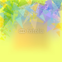 Naklejki Vector abstract yellow background with triangles