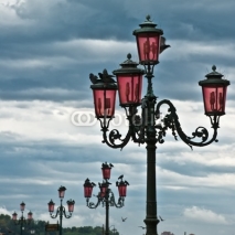 Naklejki Series of lantern in Venice.
