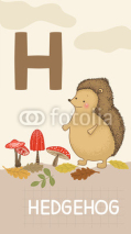 Naklejki Letter H, animal ABC