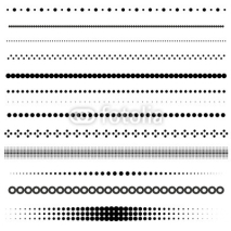 Fototapety Set of dot and halftone dividers