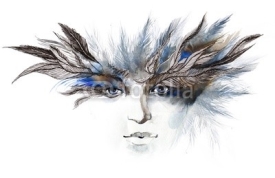 Naklejki feathers around eyes (series C)