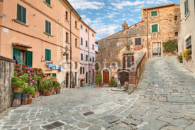 Fototapety old town Castagneto Carducci, Tuscany, Italy