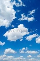 Naklejki White clouds in the blue sky. Cloudscape